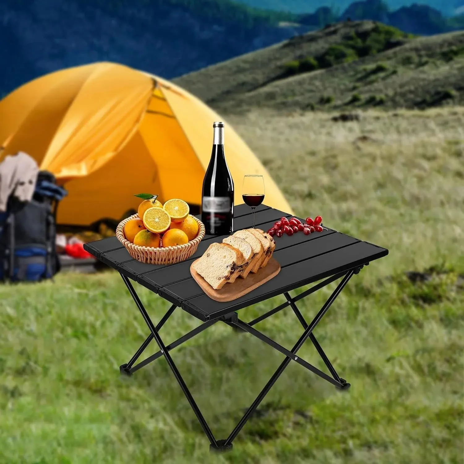 lightweight aluminum portable camping and picnic table