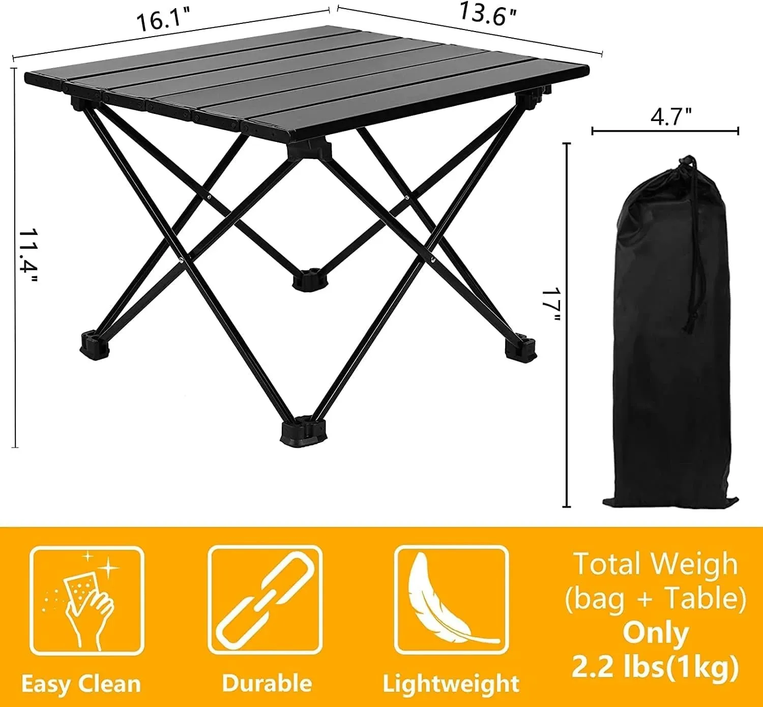 lightweight aluminum portable camping and picnic table