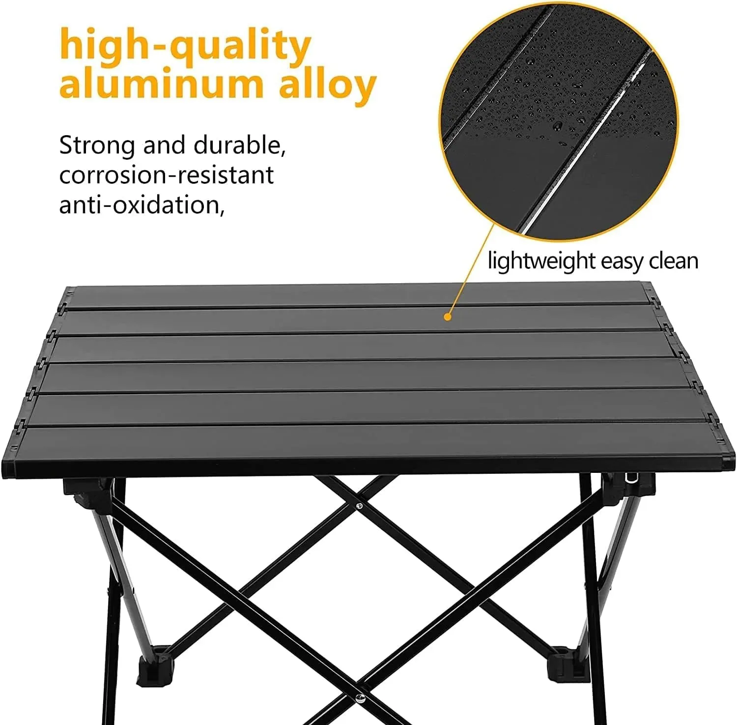 lightweight aluminum portable camping and picnic table