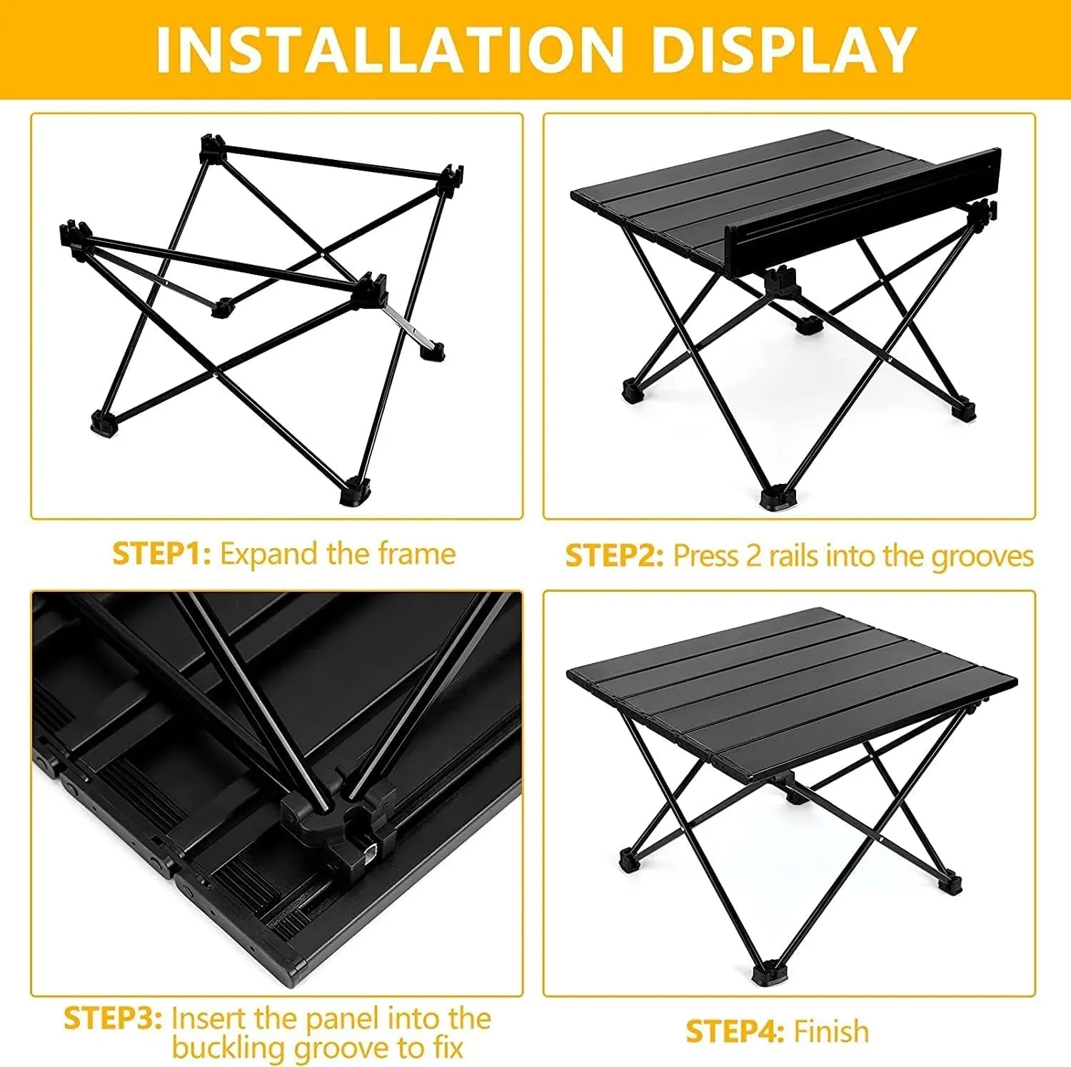lightweight aluminum portable camping and picnic table
