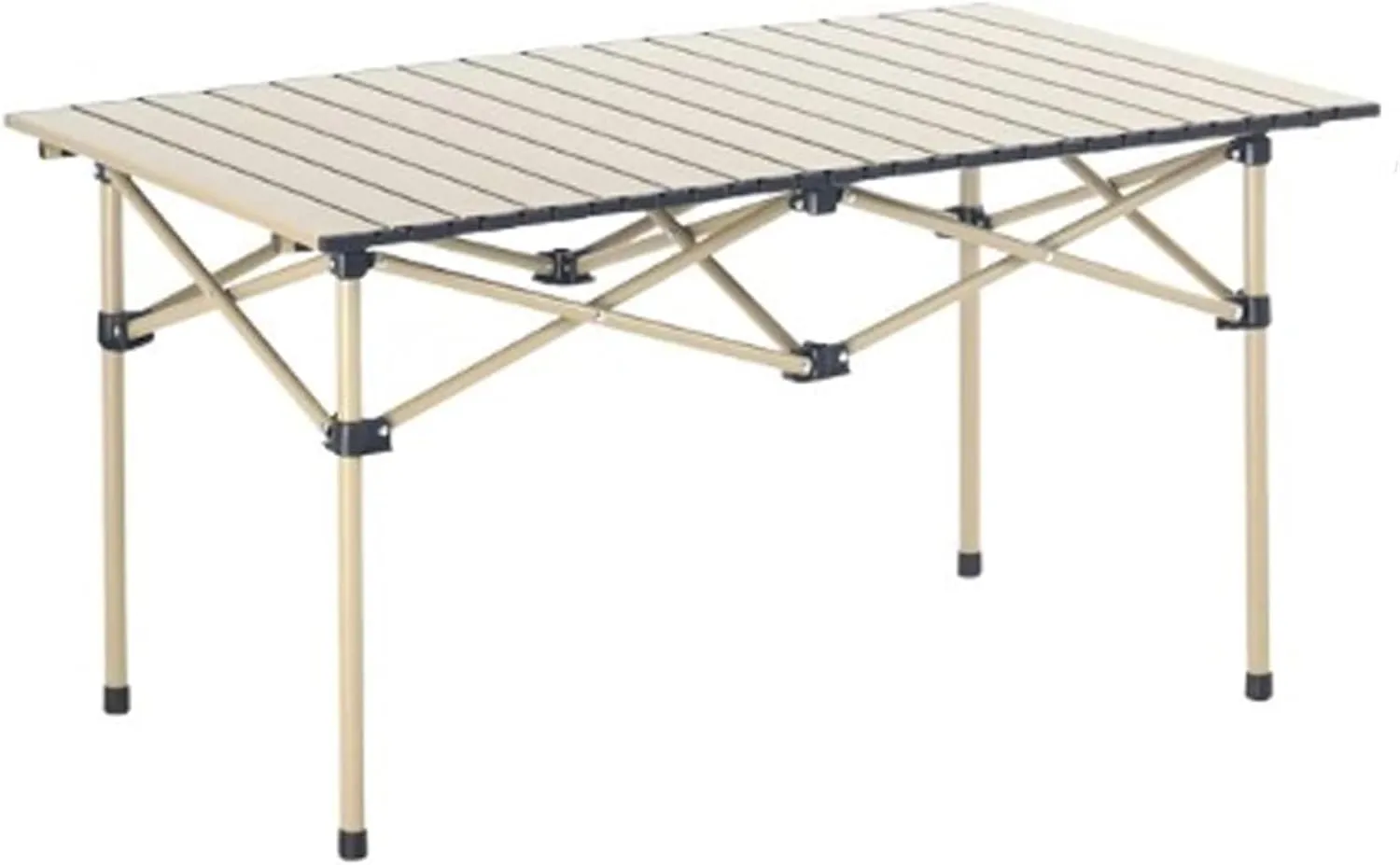 Lightweight Compact Folding Camping Table, Alloy Folding Roll Up Table for 4-6 Person for Picnic, Camping, Barbecue and Party,Portable Multifunctional Table with Carry Bag(B,95x50x50cm)