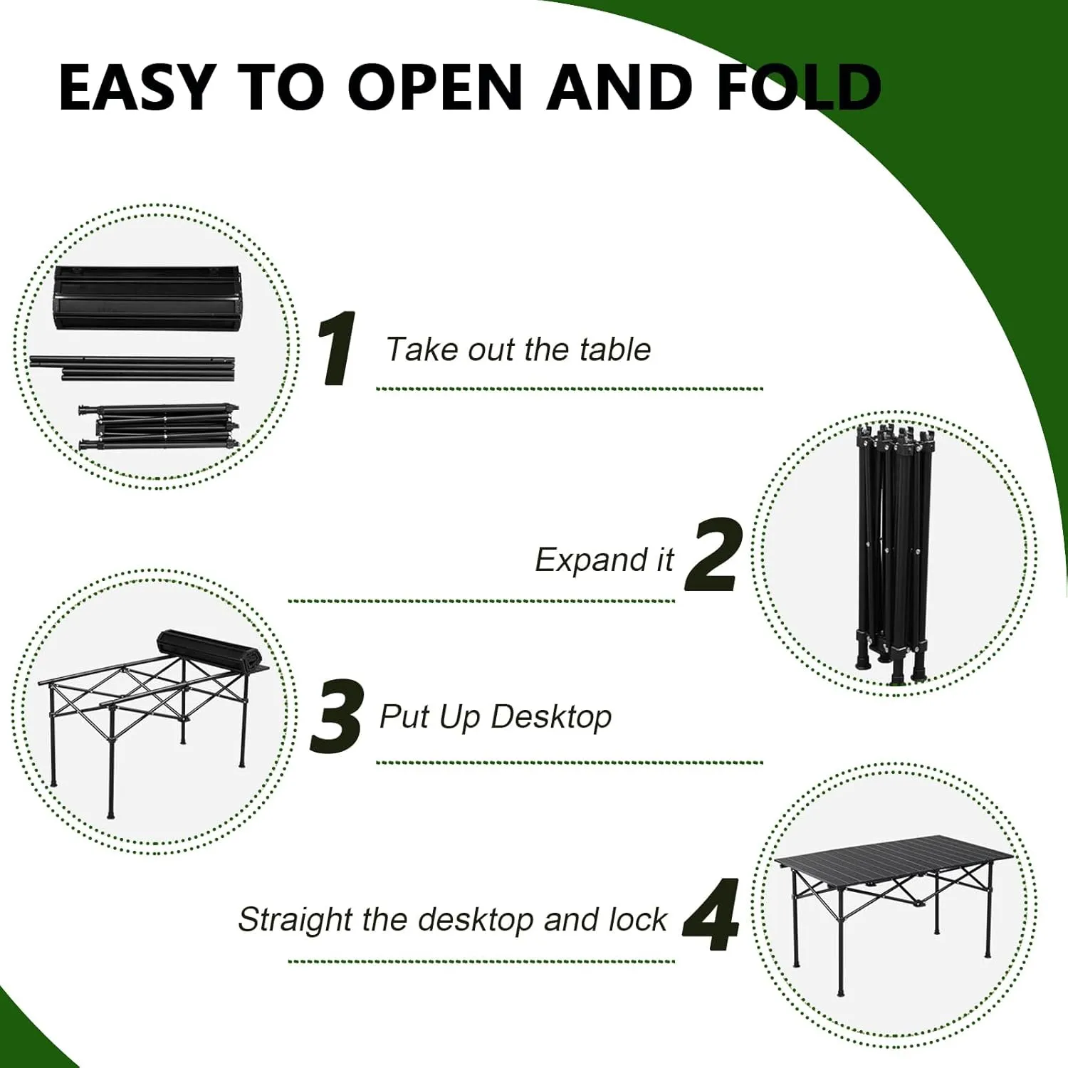 Lightweight Folding Camping Table, Portable Aluminum Table with Carry Bag, Perfect for Camping, Backpacking, Beach, and Outdoor Parties Light Yellow 50×53×50cm/19.7×20.9×19.7in