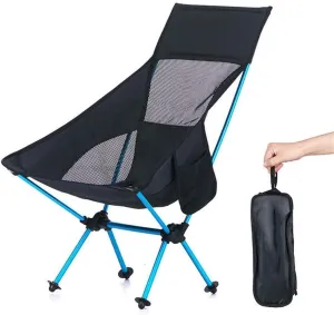 Lightweight Folding Chair Outdoor Chair, Portable Camping Foldable Aluminum Travel Fishing Hiking Stool Backpacking Seat