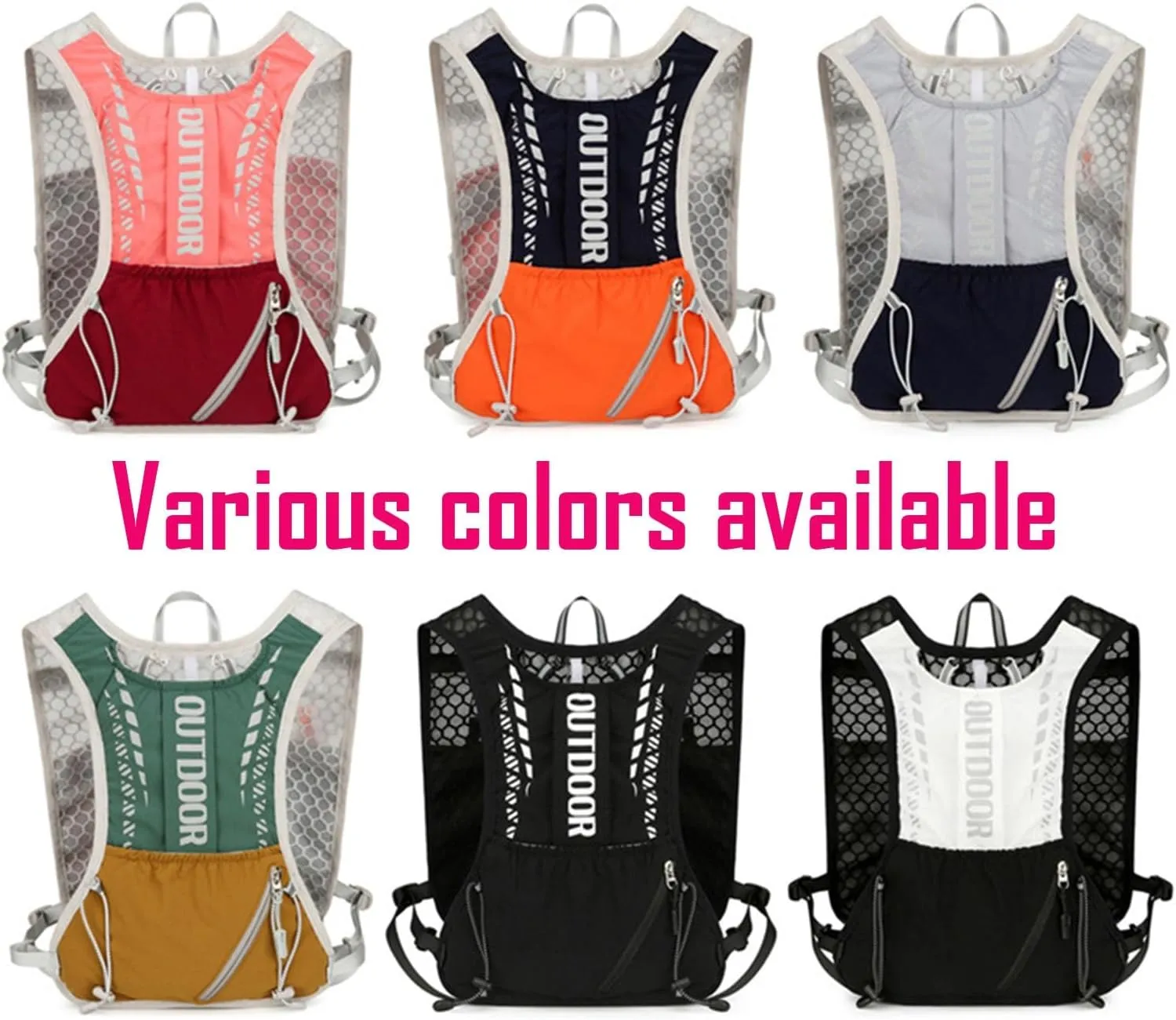 Lightweight Hydration Backpack with 2L Water Bladder, Insulated Hydration Pack for Cycling, Hiking, Running, Climbing
