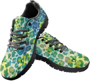 Lightweight Women's Walking Shoes, Soft Athletic Tennis Shoes, Lace Up Running Sneakers for Girls