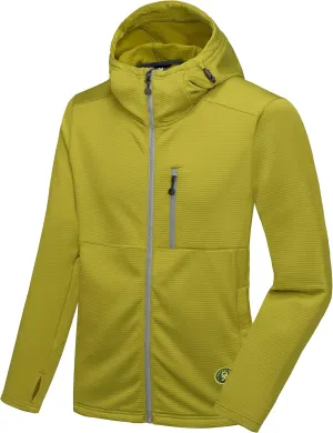 Little Donkey Andy Men's Winter Lightweight Warm Fleece Running Jacket Breathable Hooded Thermal Jacket with Thumb Holes