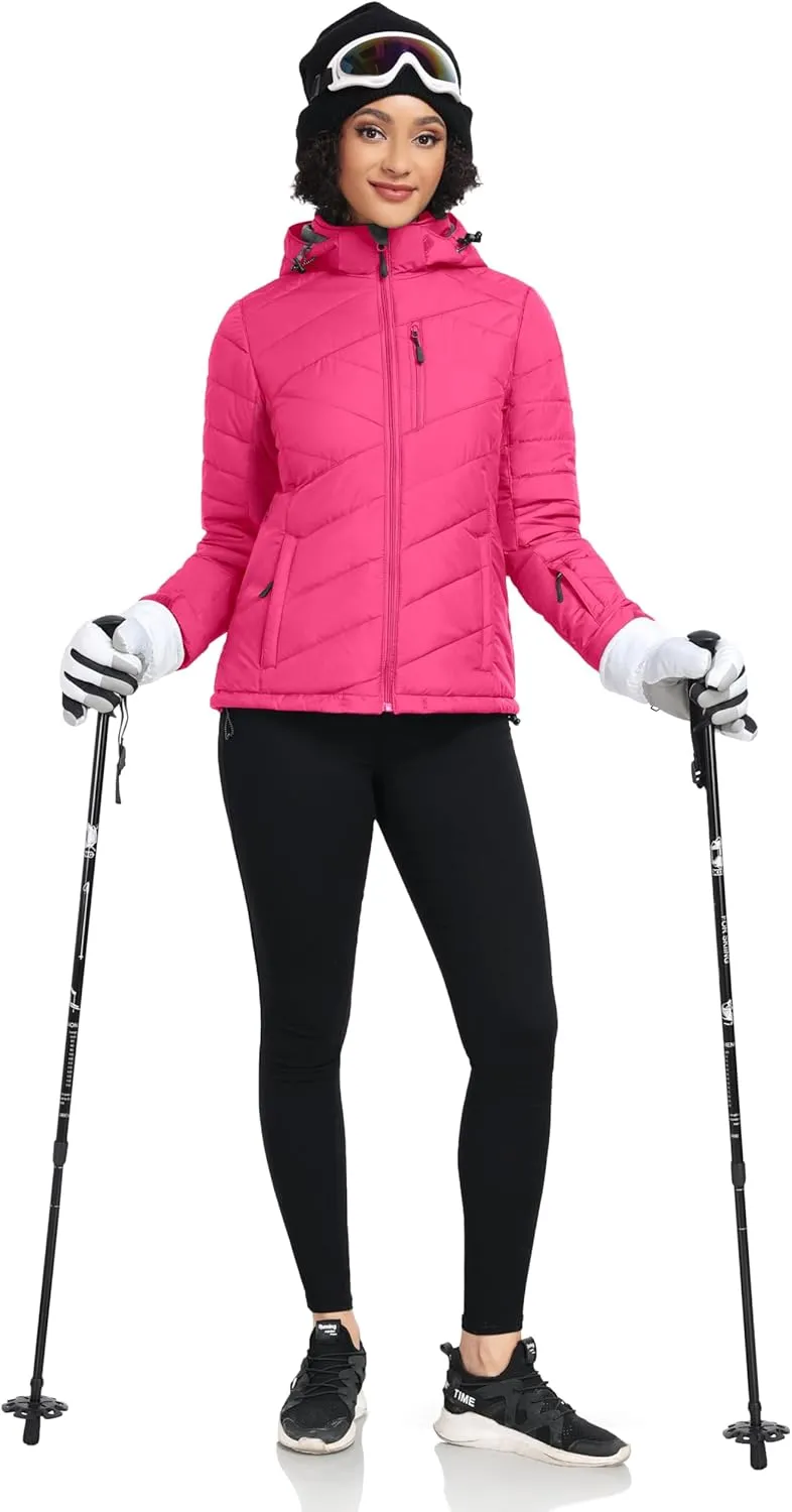Little Donkey Andy Women's Warm Ski Jacket Water Resistant Insulated Snowboarding Jacket Windproof Winter Snow Coat