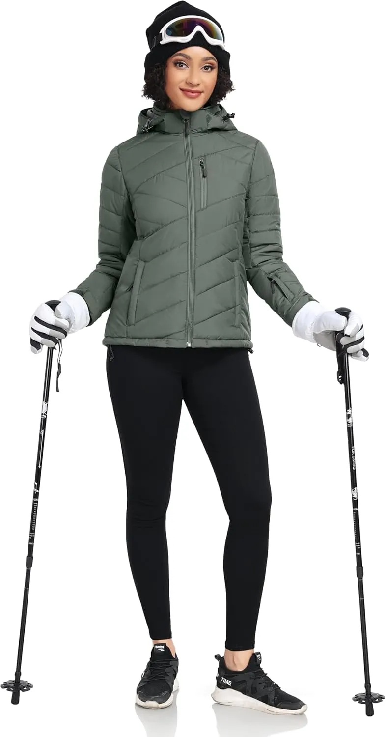 Little Donkey Andy Women's Warm Ski Jacket Water Resistant Insulated Snowboarding Jacket Windproof Winter Snow Coat