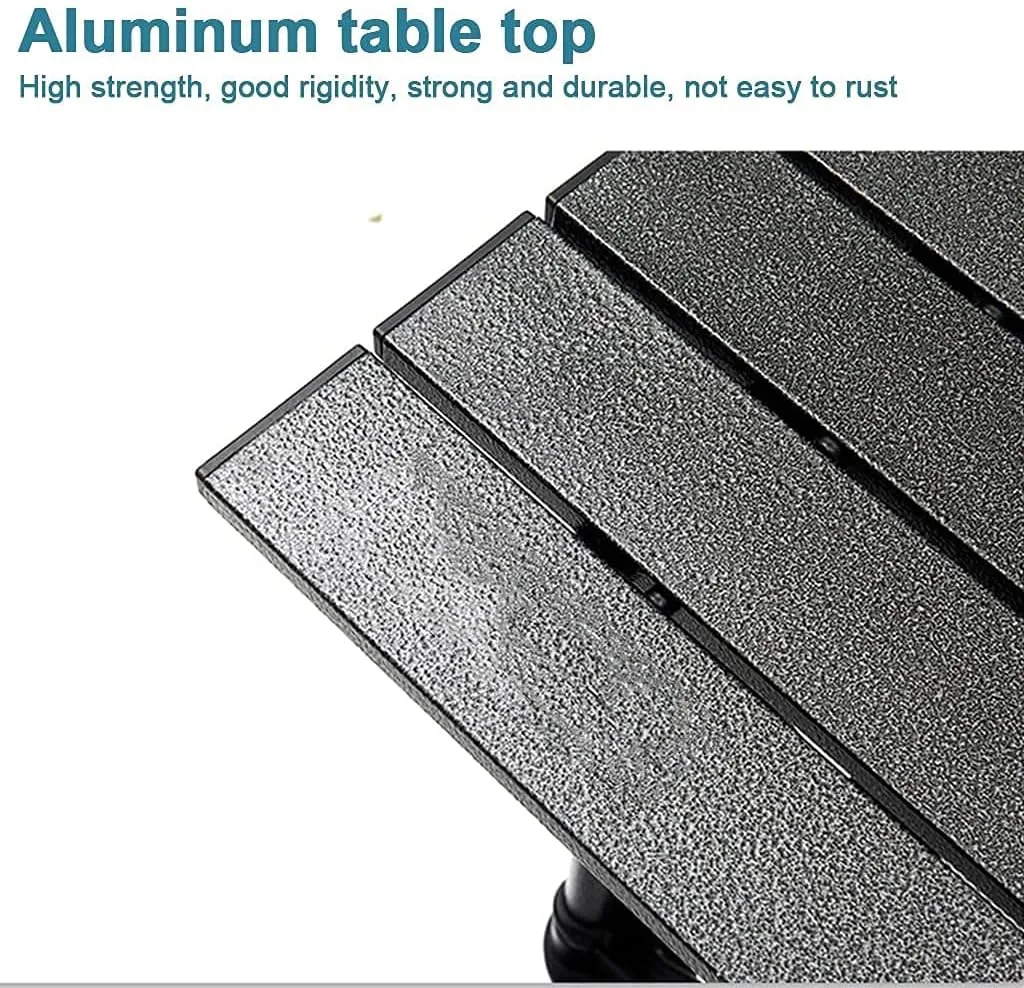 LJYT Lightweight Folding Portable Picnic Camping Table, Aluminum Folding Camping Table Easy Carrying for Indoor,Outdoor,Camping, Beach,Backyard,Party, Patio, Picnic