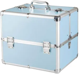 Lockable First Aid Case, 3-Layer Large Capacity Household Medical Storage Box, Secure Frame Medical Box, Blue