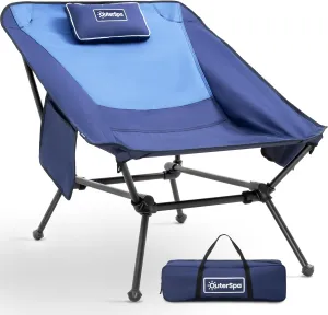 Lounge Camping Chair for Adults Aluminum Ultralight Camp Chair Reclining Comfortable Chair Mesh High Back Lawn Chair for Office,Sports,Camping,Hiking,Lawn,Picnic,Beach