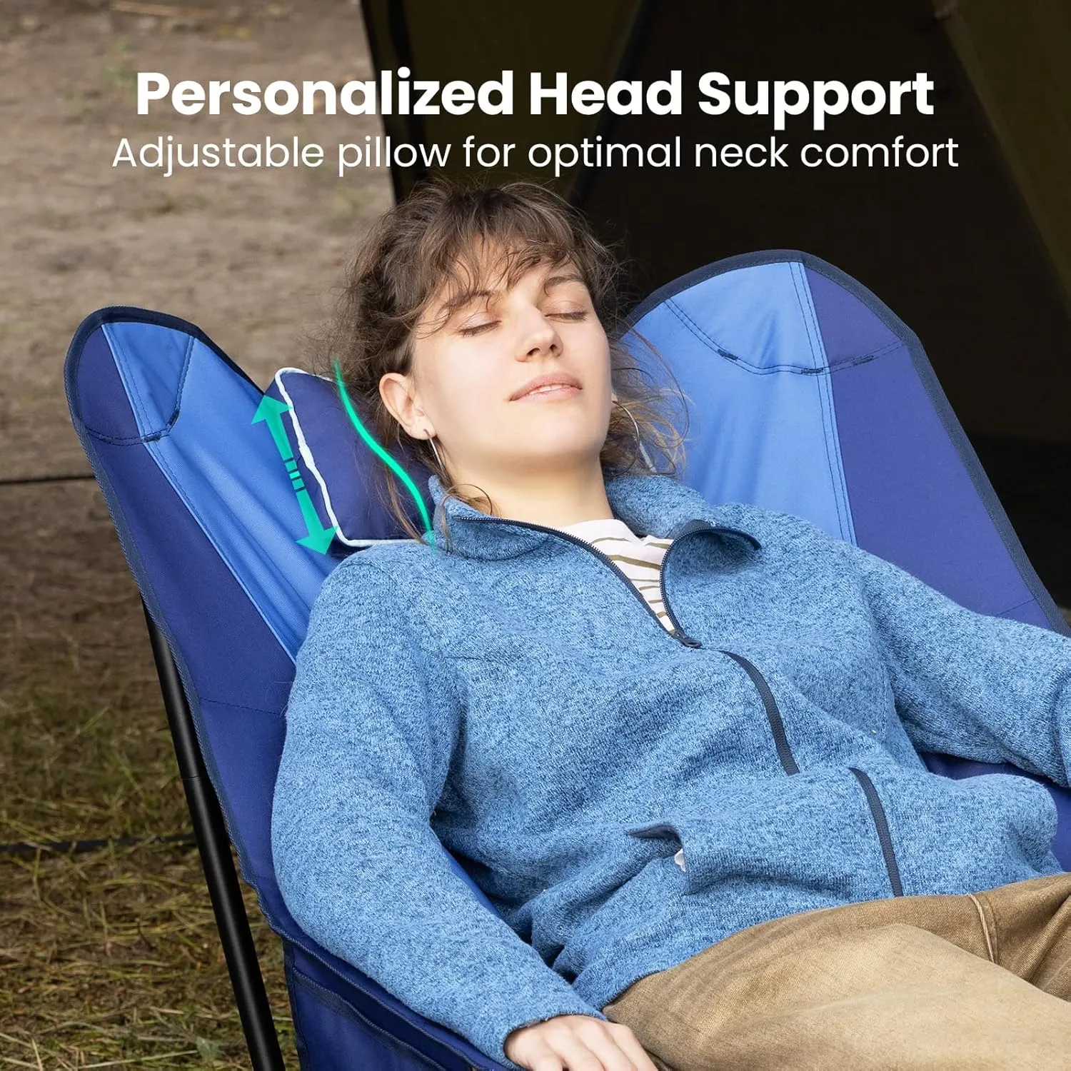 Lounge Camping Chair for Adults Aluminum Ultralight Camp Chair Reclining Comfortable Chair Mesh High Back Lawn Chair for Office,Sports,Camping,Hiking,Lawn,Picnic,Beach