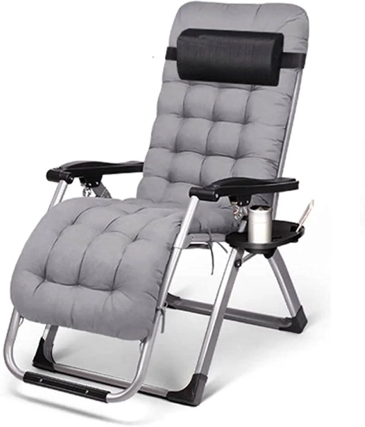 Lounge Chair, Outdoor Leisure Recliner Chair, Outdoor Folding Chair, Reclining Camping Chair, Foldable Sun Beach Leisure Garden Beach Chair,A