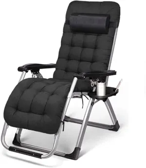 Lounge Chair, Outdoor Leisure Recliner Chair, Outdoor Folding Chair, Reclining Camping Chair, Foldable Sun Beach Leisure Garden Beach Chair,A
