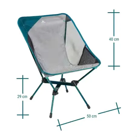 Low camping chair 500 m - compact and foldable