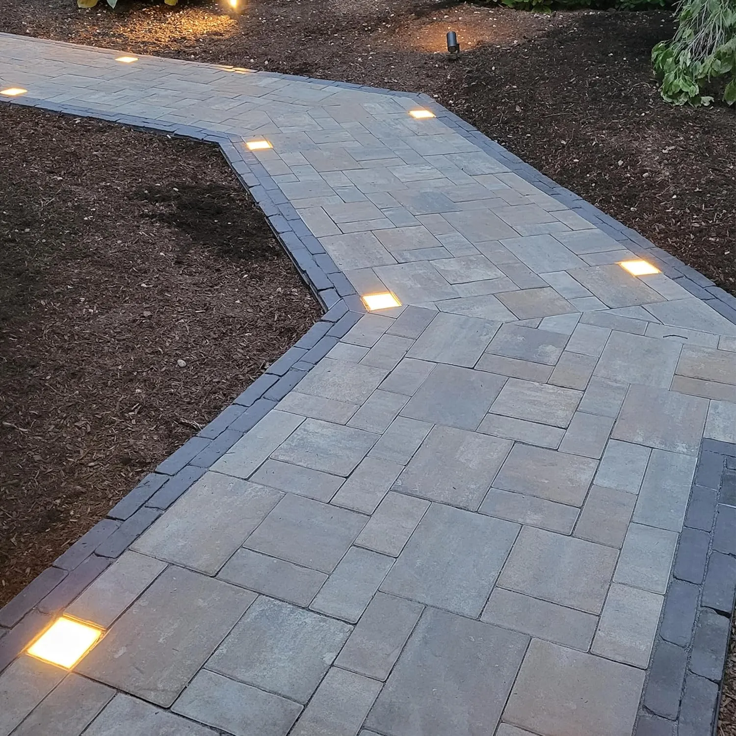 LUMENGY Paver Light 4×4 Inch (3.93 X 3.93 inch), Warm White 2700K Glare-Free Illumination for Driveways, Pathways, Pool Deck & Patios,12V AC/DC, Waterproof & Drive-Over Rated
