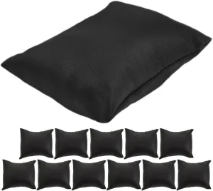 LUOZZY 12 Pieces Pu Leather Jewelry Display Pillow Cushions for Bracelets Watches Organizing Storing Soft Velvet Core 8x9cm Black