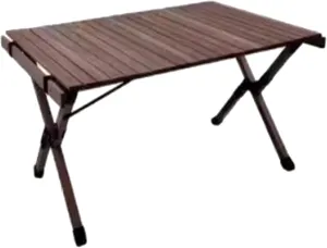 Luxury Camping Table Roll Up Camping Table Wood Folding Picnic Table with Carry Bag Lightweight for Indoor & Outdoor Party