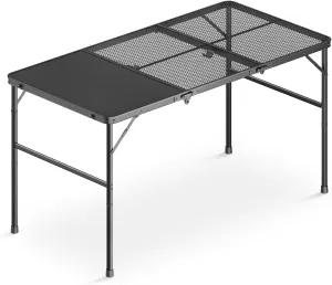 MADOG Aluminum Folding Camping Table Lightweight Grill Table, Portable Folding Grill Table Durable Outdoor Camping Table for Picnic and BBQ, Supports Up to 66lbs