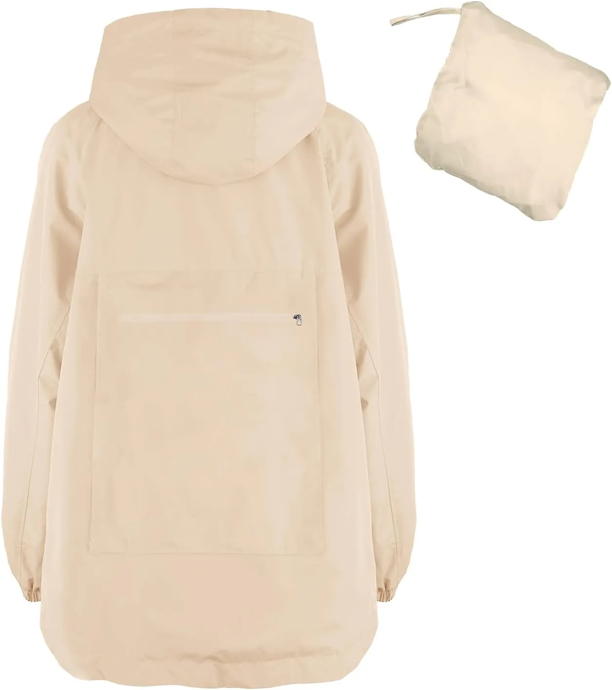 MAKARTHY Rain Jacket Women Waterproof Lightweight Jacket With Hood Packable Raincoat with Pockets S-XXXL