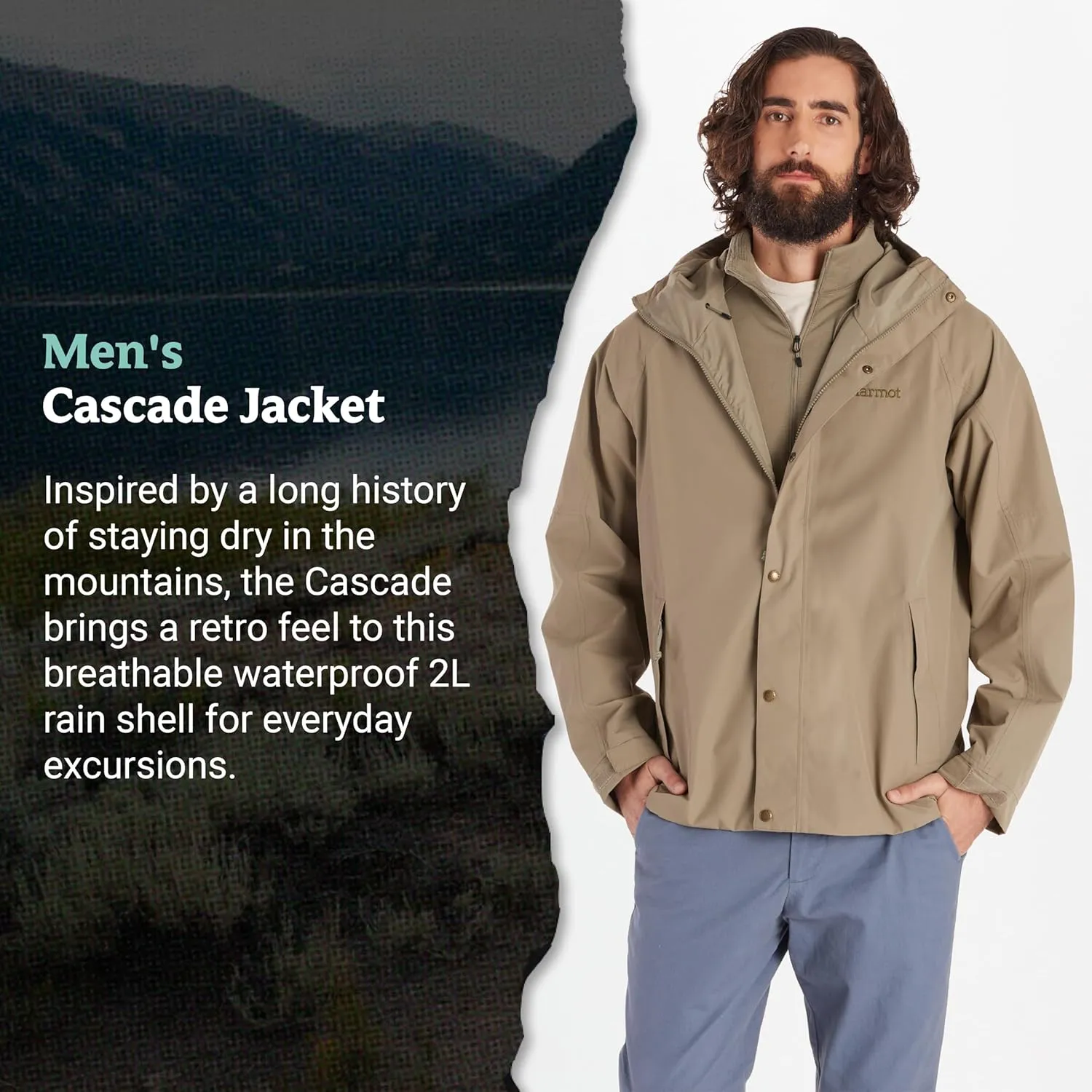 MARMOT Men's Cascade Durable & Waterproof Rain Jacket