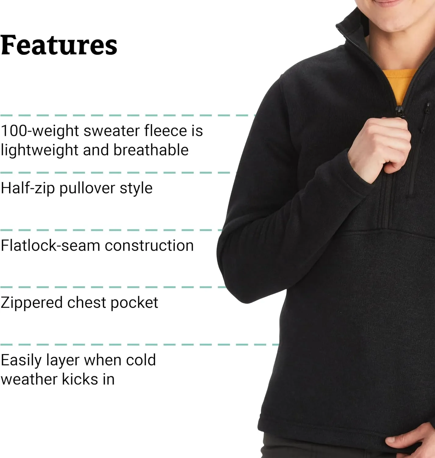 MARMOT Women's Drop Line 1/2 Zip Pullover Jacket - Lightweight, Breathable 100-Weight Sweater Fleece