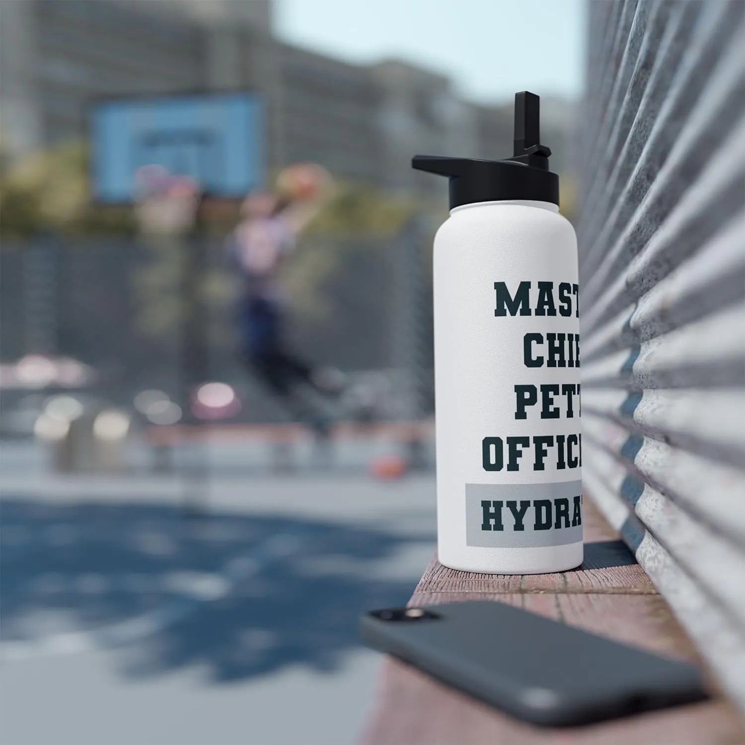 Master Chief Petty Officer's Hydration: Insulated Water Bottle – Stainless Steel, Standard Lid, BPA-Free, 12oz, 18oz, 32oz (32oz)