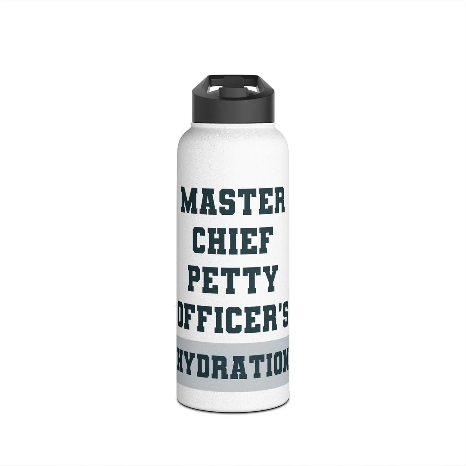 Master Chief Petty Officer's Hydration: Insulated Water Bottle – Stainless Steel, Standard Lid, BPA-Free, 12oz, 18oz, 32oz (32oz)