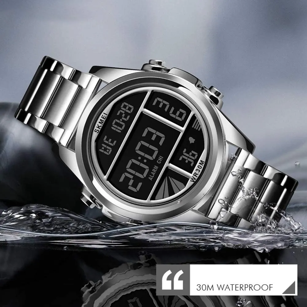MASTOPMen's Outdoor Sport Watches Shockproof and Waterproof Luminous Display Chronograph Electronic Watch Male