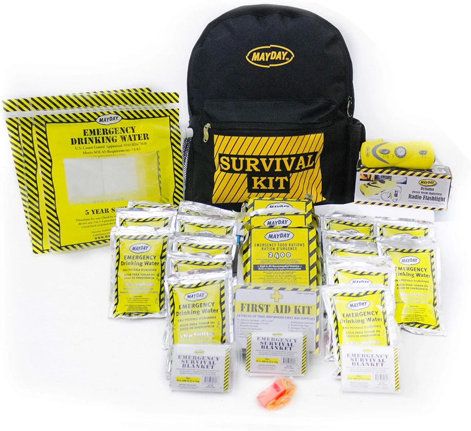 Mayday Emergency Survival Economy Emergency Backpack Kits (3 Person Kit)