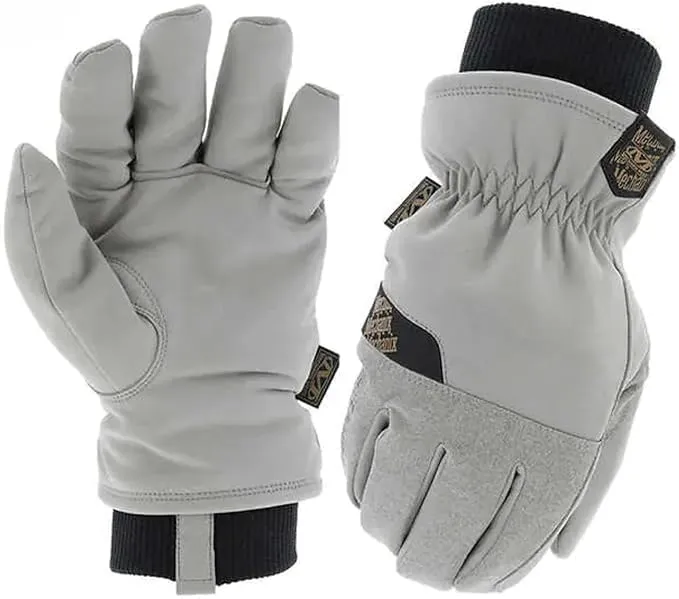 Mechanix Wear Insulated DuraHideX Driver Cold Weather Work Glove, Water Resistant Work Gloves, 2-pack, Gray