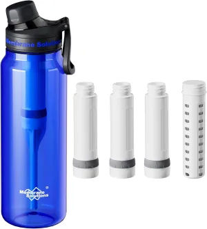 Membrane Solutions C3 36oz ACF Filtered Water Bottle with Extra 3 Packs ACF   1 Pack UF Replacement Filter