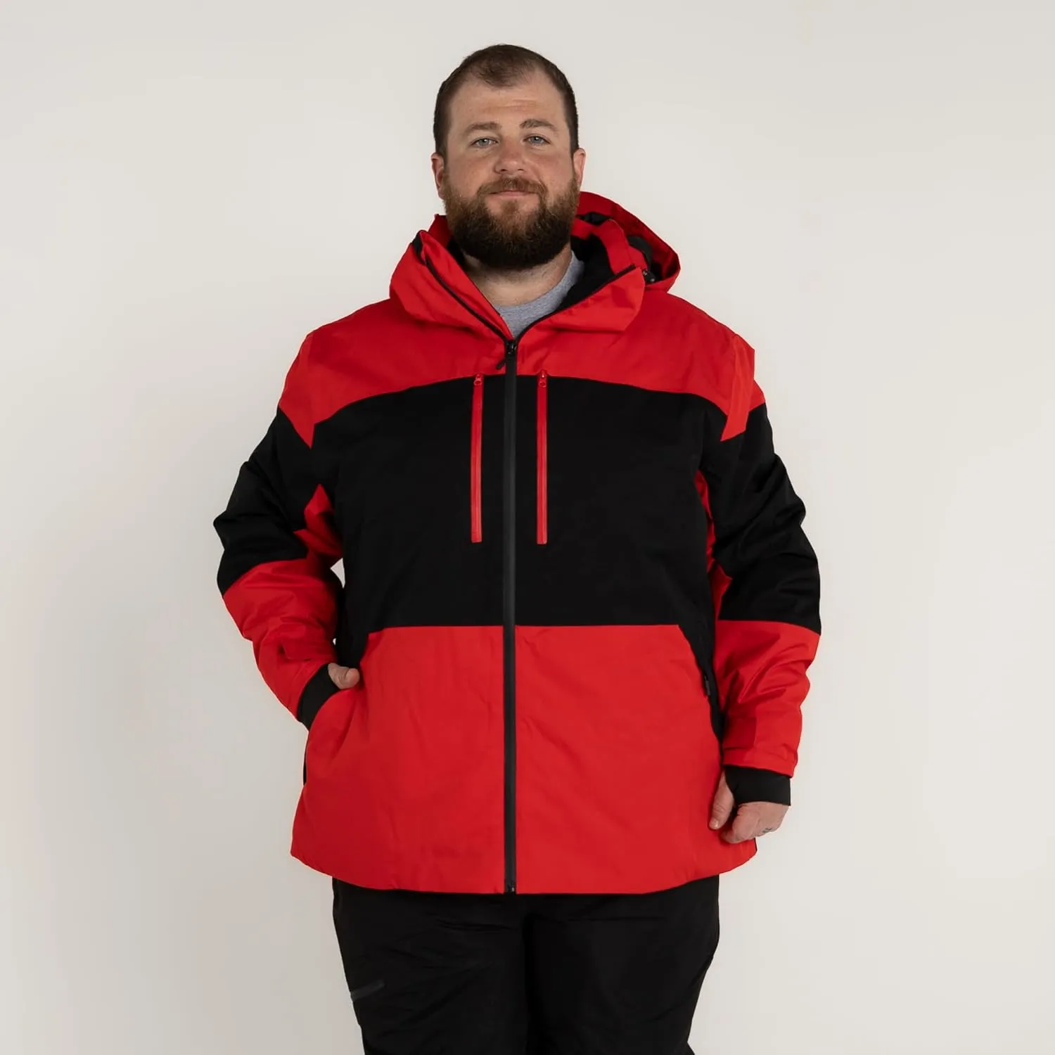 Mens Big 2XL-7XL Insulated Peak Ski Jacket Snow Coat