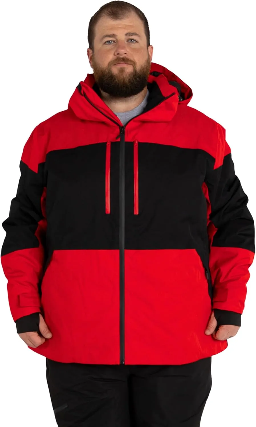 Mens Big 2XL-7XL Insulated Peak Ski Jacket Snow Coat