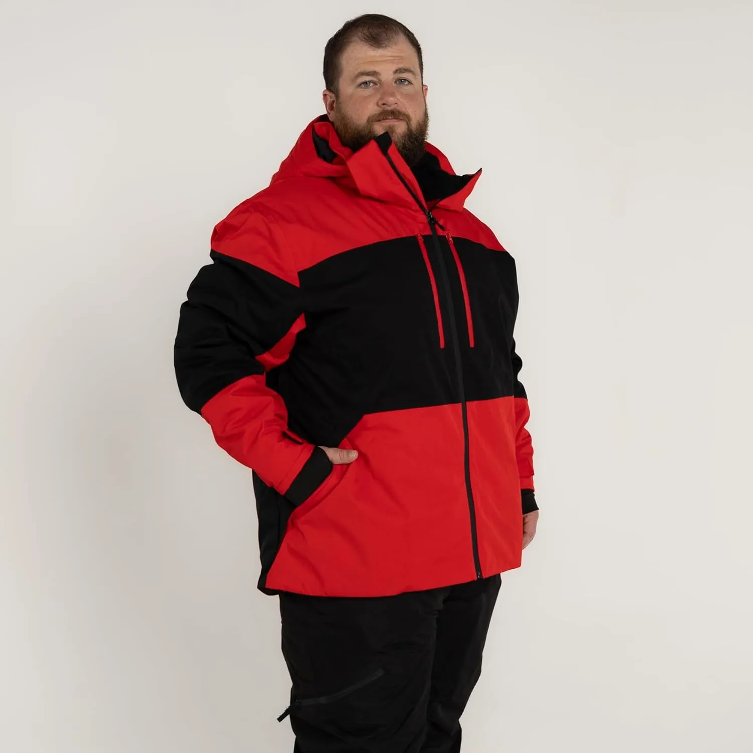 Mens Big 2XL-7XL Insulated Peak Ski Jacket Snow Coat