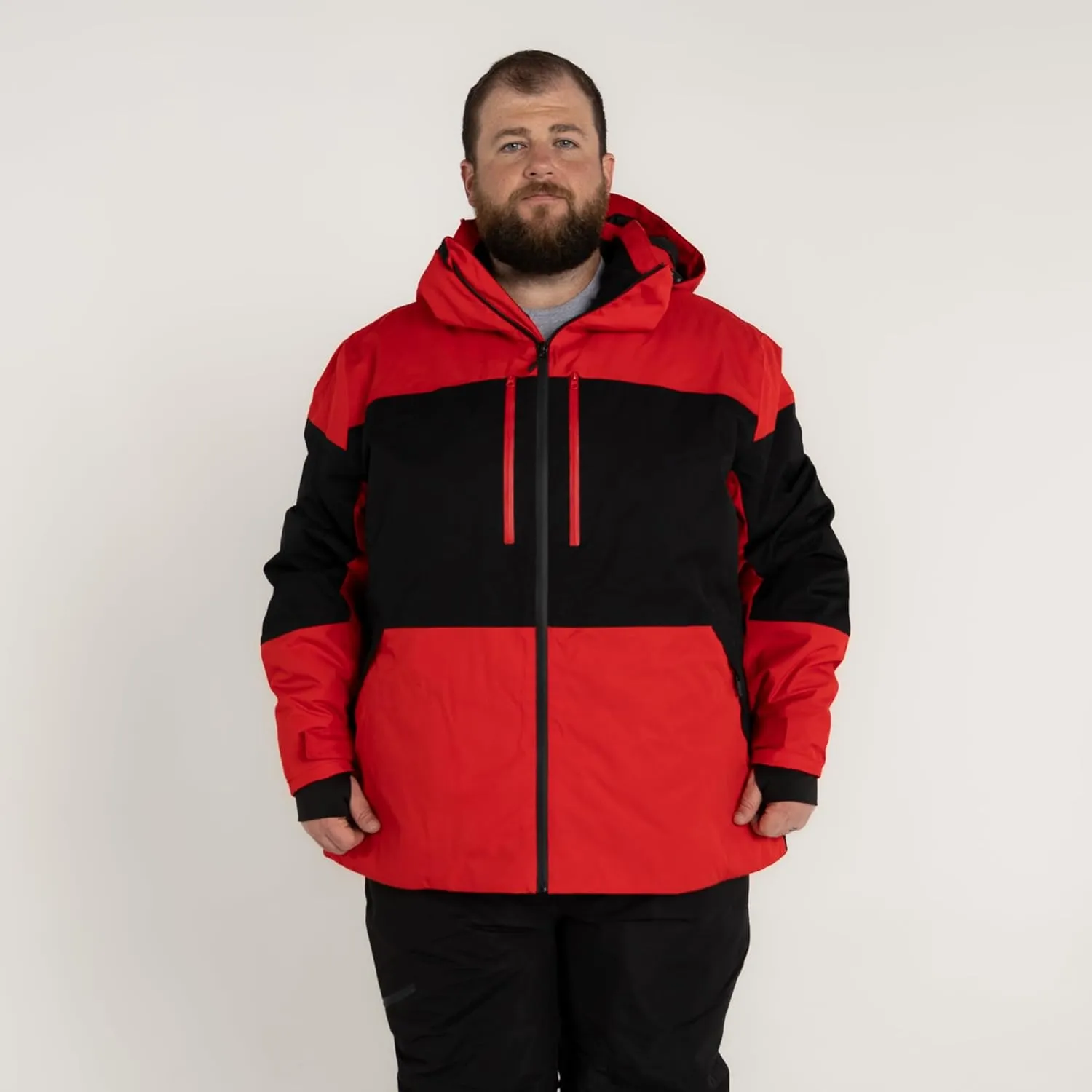 Mens Big 2XL-7XL Insulated Peak Ski Jacket Snow Coat