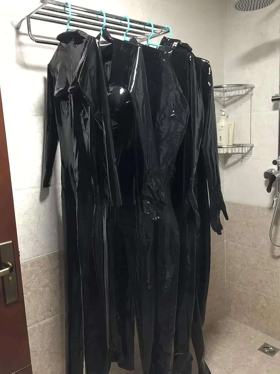 Men's Latex Shorts Boxers with Sheath Condom Lockable Zip Handmade