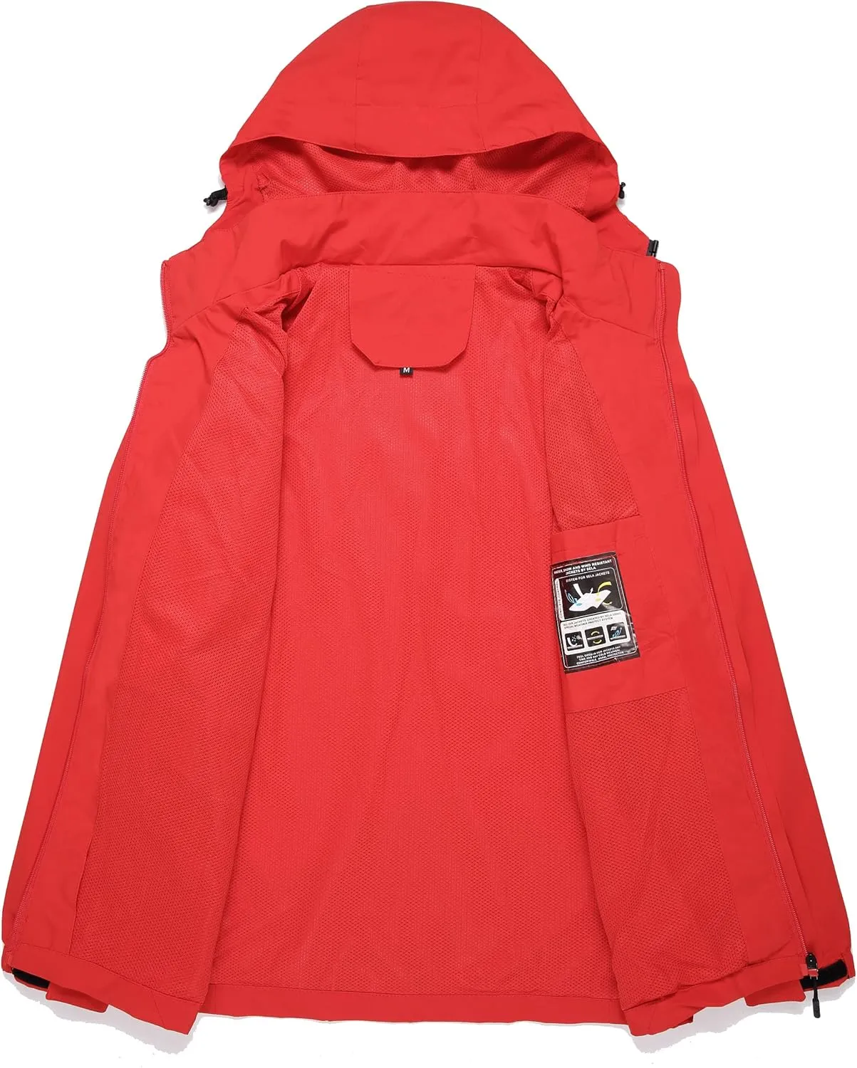 Men's Lightweight Waterproof Rain Jacket,Shell Hooded Outdoor Raincoat Hiking Windbreake jacket