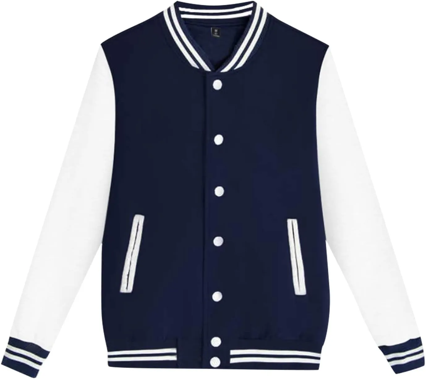 Men's Waterproof Jacket Man’S Varsity Baseball Jacket Cotton Letterman Bomber Jacket, XL-4XL