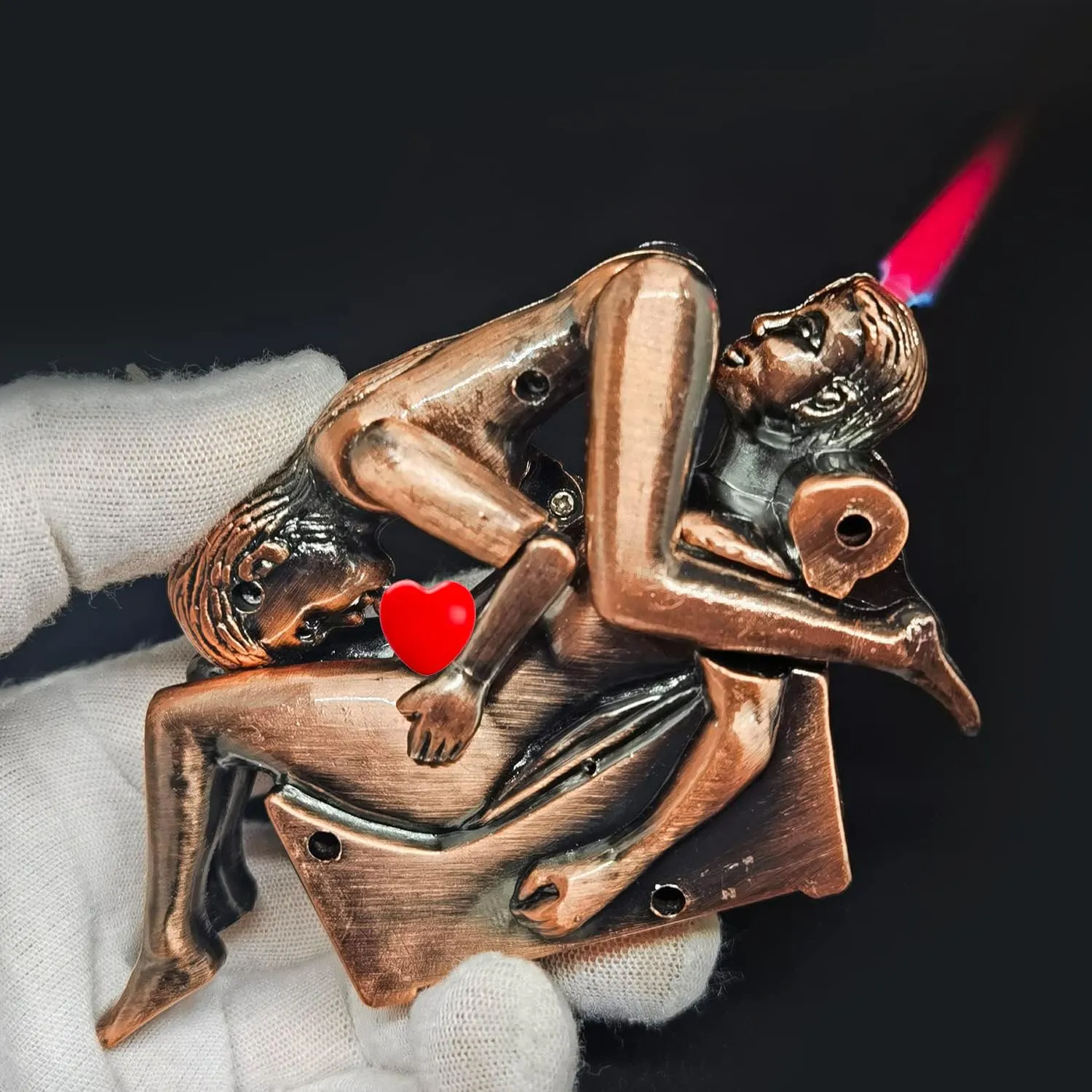 Metal Creative Lighters, Cute Cool Funny Novelty Gas Torch Lighter Gadgets, Butane Gas Lighters Refillable Single Jet Flame for Party Smoking,Smoking Accessories, Men Gift