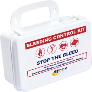 MFASCO Bleeding Control Kit, Compressed Gauze, Chest Seal, Portable Stop The Bleed Kit Plus Tourniquet, Easy-to-Open Packaging, Packed in A Plastic Kit That Can Be Mounted or Carried