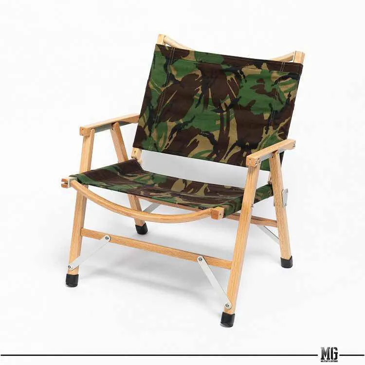 MG Upcycle Division Wooden Foldable Camping Chair With Pocket