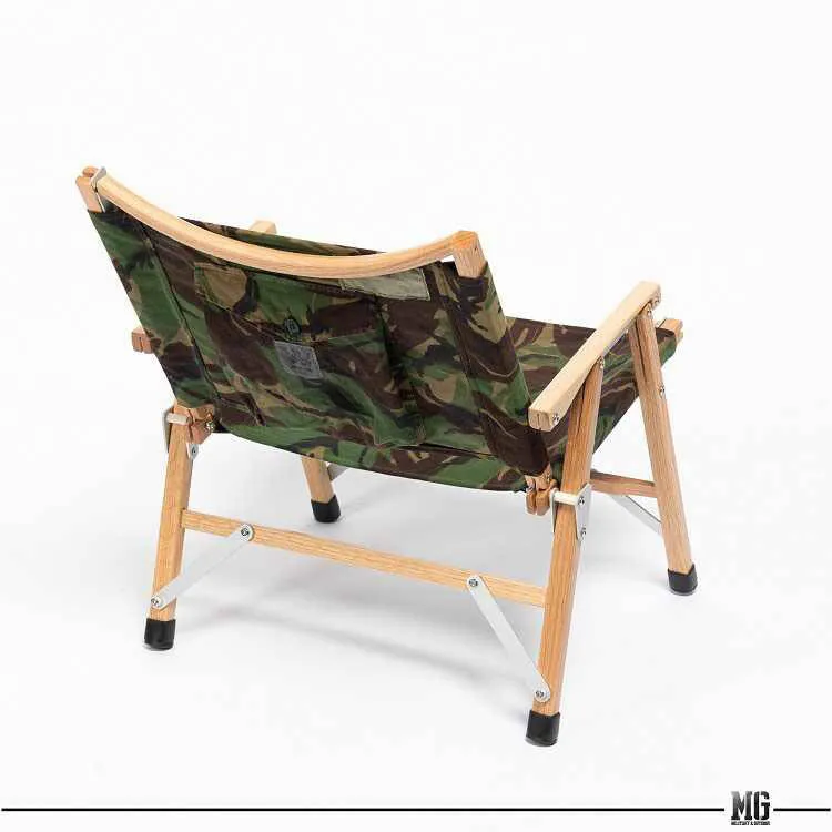 MG Upcycle Division Wooden Foldable Camping Chair With Pocket