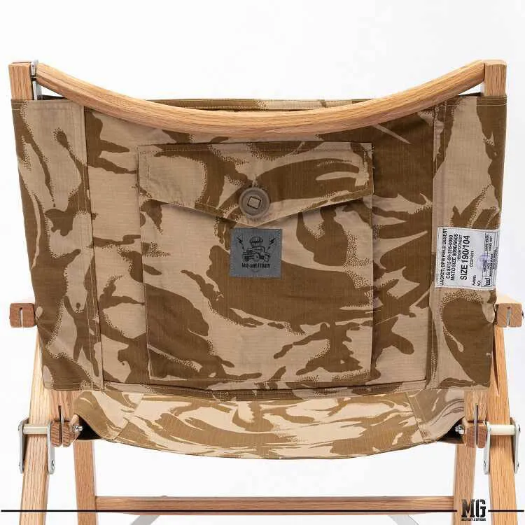 MG Upcycle Division Wooden Foldable Camping Chair With Pocket