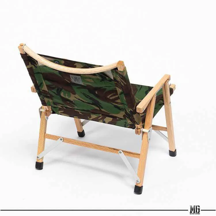 MG Upcycle Division Wooden Foldable Camping Chair With Pocket