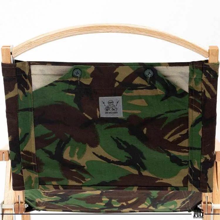 MG Upcycle Division Wooden Foldable Camping Chair With Pocket