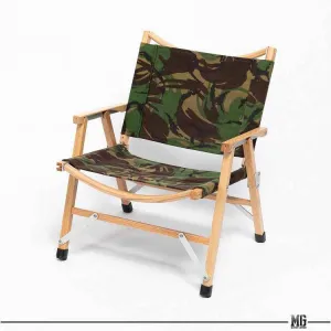 MG Upcycle Division Wooden Foldable Camping Chair With Pocket