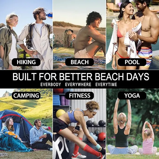 Microfiber Beach Towel Quick Dry Sandproof Compact Sand Free Soft Long Lightweight Sandless Fast Drying No Sand Repellent Foldable Micro Fiber Clearance Over Lounge Chair Cover Chair Two Side Octopus