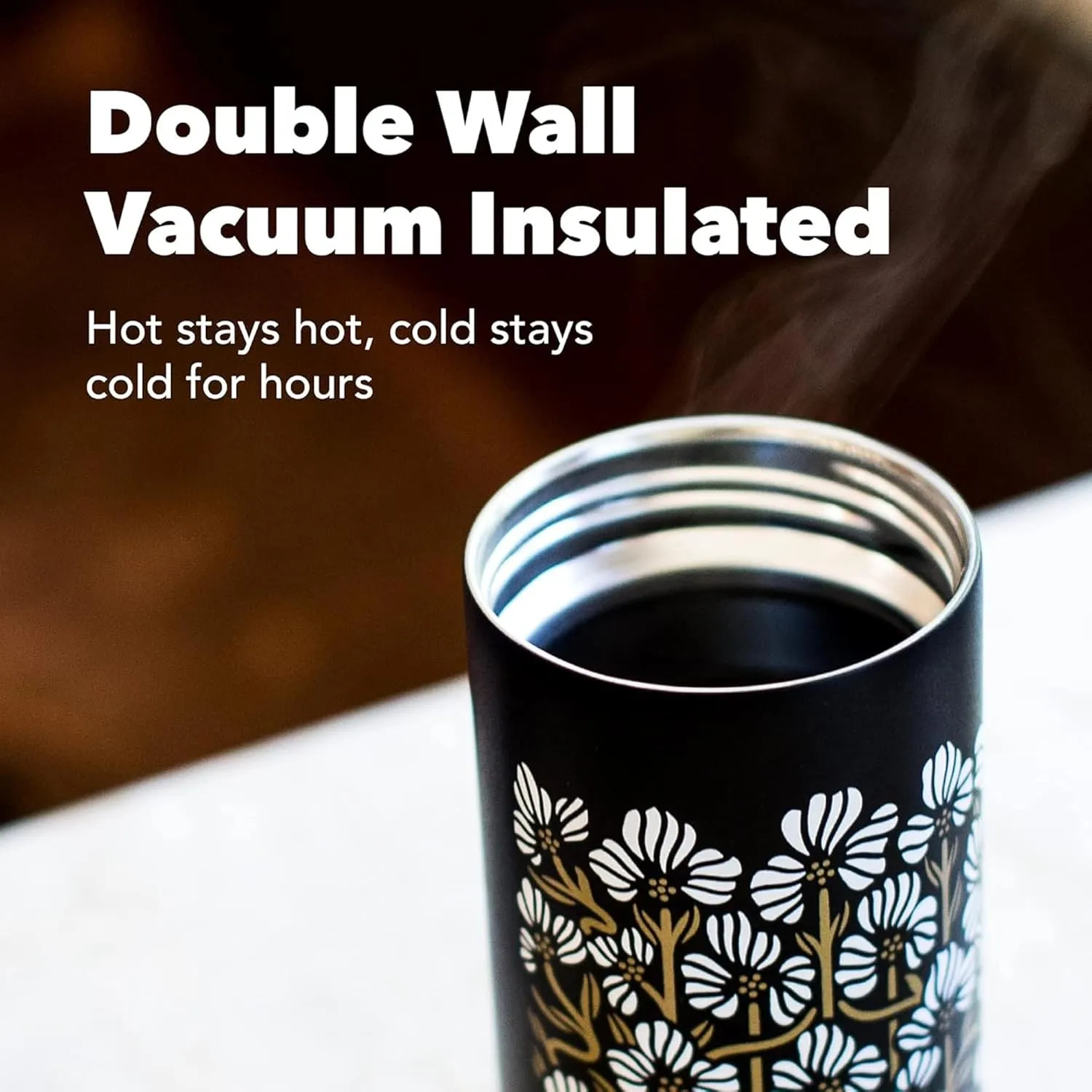 MiiR Flip Traveler 16oz - Double-Wall Vacuum Insulated with Leakproof Flip Lid, BPA-Free Stainless Steel Construction, Insulated Tumbler for Hot or Cold Drinks