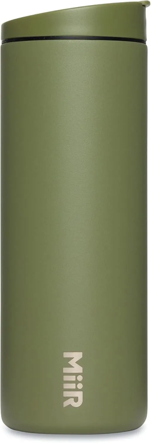MiiR Flip Traveler 16oz - Double-Wall Vacuum Insulated with Leakproof Flip Lid, BPA-Free Stainless Steel Construction, Insulated Tumbler for Hot or Cold Drinks